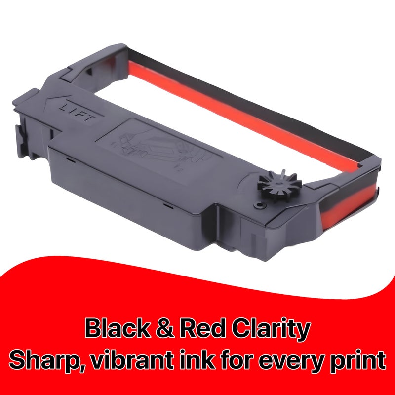 POKANIC ERC-30/34 / 38 Black and Red Ink Ribbon Cartridge Roller Replacement Receipt Kitchen Printer Compatible with Epson TM-200, TMU-220, TMU-230, Bixolon, SNBC SRP-275, SRP-270, BTP-M280 (6 Pack) - Image 2